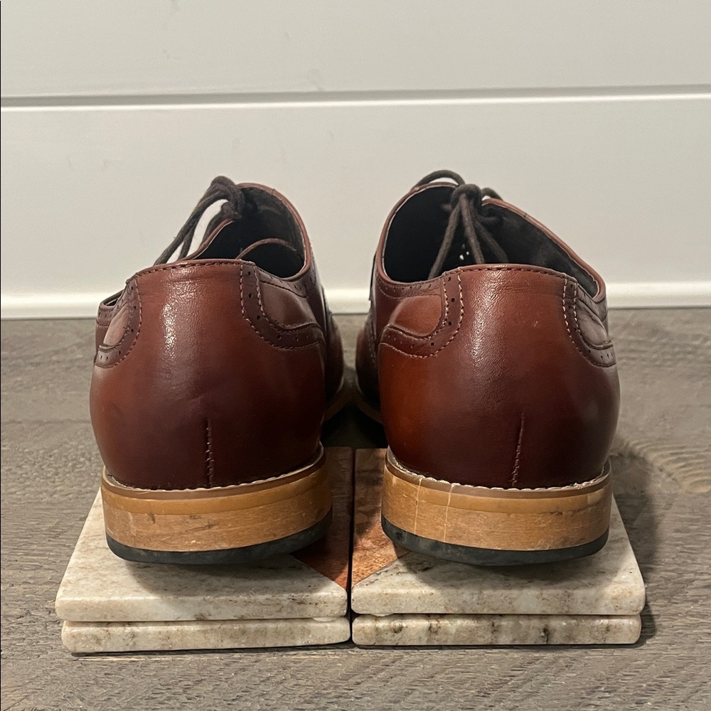Stacy Adams Dunbar Leather Wingtip Oxfords Size 10.5 - Picture 4 of 7